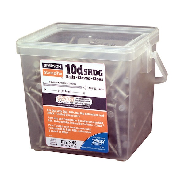 Simpson Strong-Tie Simpson Strong-Tie 10D 3 in. Wood Joiner Hot-Dipped Galvanized Steel Nail Round Head 5 lb 10D5HDG-R - main